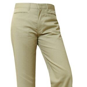 Girls Micro Stretch Flat Front Pants - Khaki